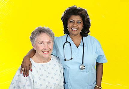 Nursing Home Nurse and Patient